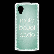 Coque LG Nexus 5 Moto Boulot Dodo Vert ZG