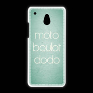 Coque HTC One Mini Moto Boulot Dodo Vert ZG