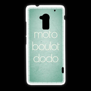 Coque HTC One Max Moto Boulot Dodo Vert ZG