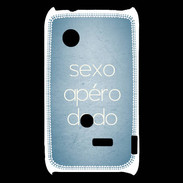 Coque Sony Xperia Typo Sexo Apéro Dodo Bleu ZG