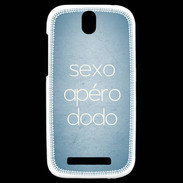 Coque HTC One SV Sexo Apéro Dodo Bleu ZG