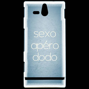 Coque Sony Xperia U Sexo Apéro Dodo Bleu ZG