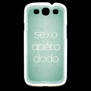 Coque Samsung Galaxy S3 Sexo Apéro Dodo vert ZG