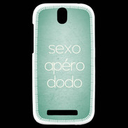 Coque HTC One SV Sexo Apéro Dodo vert ZG