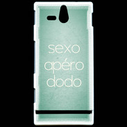 Coque Sony Xperia U Sexo Apéro Dodo vert ZG