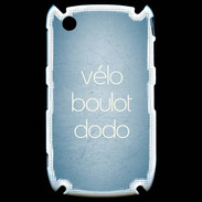 Coque Blackberry 8520 Vélo Boulot Dodo Bleu ZG