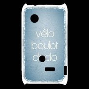 Coque Sony Xperia Typo Vélo Boulot Dodo Bleu ZG