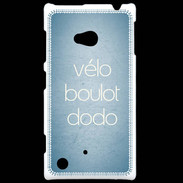 Coque Nokia Lumia 720 Vélo Boulot Dodo Bleu ZG