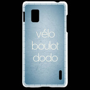 Coque LG Optimus G Vélo Boulot Dodo Bleu ZG