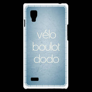 Coque LG Optimus L9 Vélo Boulot Dodo Bleu ZG