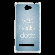 Coque HTC Windows Phone 8S Vélo Boulot Dodo Bleu ZG
