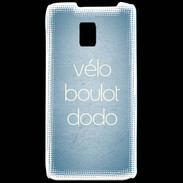 Coque LG P990 Vélo Boulot Dodo Bleu ZG