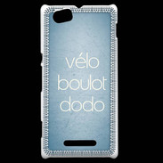 Coque Sony Xperia M Vélo Boulot Dodo Bleu ZG