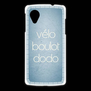 Coque LG Nexus 5 Vélo Boulot Dodo Bleu ZG