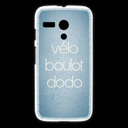 Coque Motorola G Vélo Boulot Dodo Bleu ZG