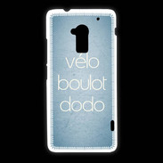 Coque HTC One Max Vélo Boulot Dodo Bleu ZG