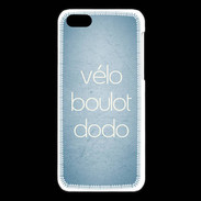 Coque iPhone 5C Vélo Boulot Dodo Bleu ZG