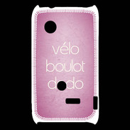 Coque Sony Xperia Typo Vélo Boulot Dodo Rose ZG