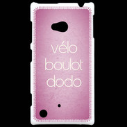 Coque Nokia Lumia 720 Vélo Boulot Dodo Rose ZG