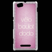 Coque Sony Xperia M Vélo Boulot Dodo Rose ZG