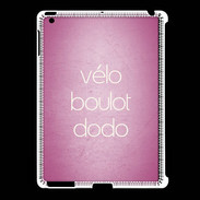 Coque iPad 2/3 Vélo Boulot Dodo Rose ZG