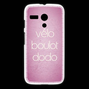Coque Motorola G Vélo Boulot Dodo Rose ZG