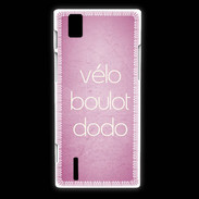 Coque Huawei Ascend P2 Vélo Boulot Dodo Rose ZG