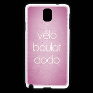 Coque Samsung Galaxy Note 3 Vélo Boulot Dodo Rose ZG