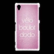 Coque Sony Xpéria Z1 Vélo Boulot Dodo Rose ZG