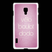 Coque LG L7 2 Vélo Boulot Dodo Rose ZG
