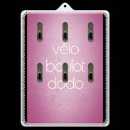 Porte clés Vélo Boulot Dodo Rose ZG
