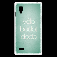 Coque LG Optimus L9 Vélo Boulot Dodo Vert ZG