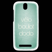 Coque HTC One SV Vélo Boulot Dodo Vert ZG