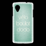Coque LG Nexus 5 Vélo Boulot Dodo Vert ZG