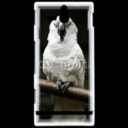 Coque Sony Xperia U Parrot blanc 10