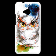 Coque HTC One Hibou en dessin 100