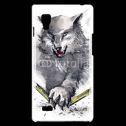 Coque LG Optimus L9 Loup en dessin 100