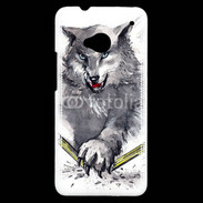 Coque HTC One Loup en dessin 100