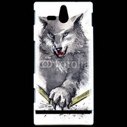 Coque Sony Xperia U Loup en dessin 100
