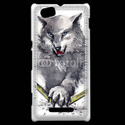 Coque Sony Xperia M Loup en dessin 100