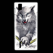 Coque Huawei Ascend P2 Loup en dessin 100
