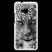 Coque HTC One Léopard en noir et blanc 500