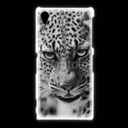 Coque Sony Xpéria Z1 Léopard en noir et blanc 500