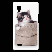 Coque LG Optimus L9 Chaton dans un sac
