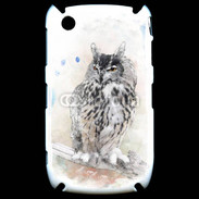 Coque Blackberry 8520 hibou en aquarelle