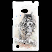 Coque Nokia Lumia 720 hibou en aquarelle