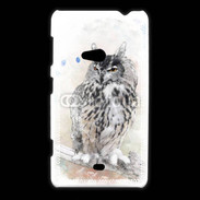 Coque Nokia Lumia 625 hibou en aquarelle