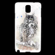 Coque Samsung Galaxy Note 3 hibou en aquarelle