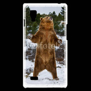 Coque LG Optimus L9 Grizzly en colère
