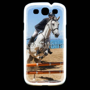 Coque Samsung Galaxy S3 Saut d'obstacle à cheval 100